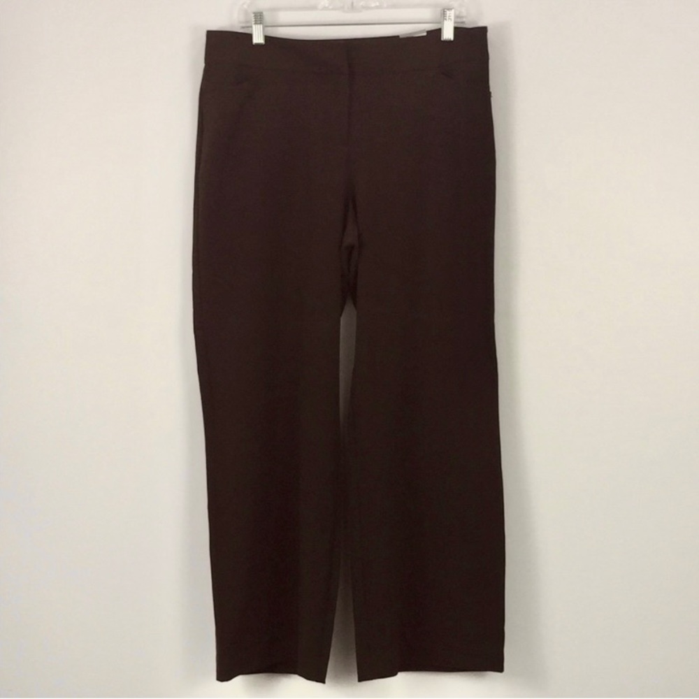 NWT CHICO'S Wide Leg Dark Brown Pants Size Medium / Chico’s 2 Short / Modern Fit